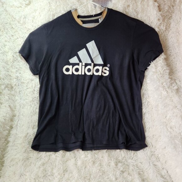 Adidas Black Go-To Performance Tee 3X  Polyester & Cotton Blend - Picture 1 of 4